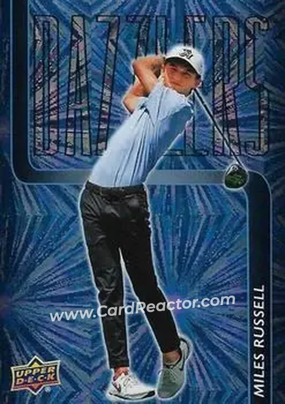 2026 Upper Deck - Dazzlers Blue #DZ-13 - Miles Russell - Front 2026 Upper Deck - Dazzlers Blue #DZ-13 - Miles Russell - Front