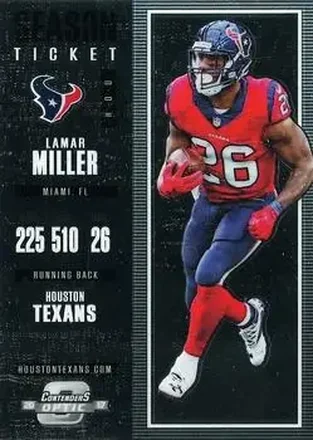 2017 Panini Contenders Optic #13 - Lamar Miller - Houston Texans