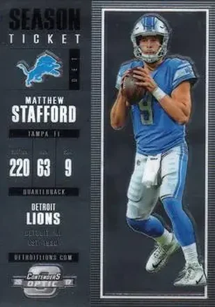 2017 Panini Contenders Optic #26 - Matthew Stafford - Detroit Lions