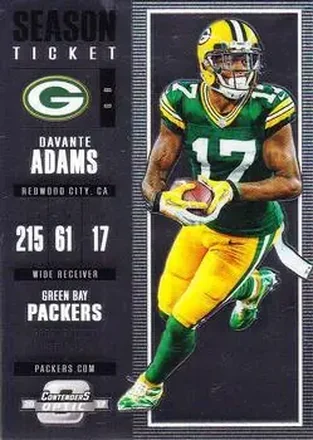 2017 Panini Contenders Optic #31 - Davante Adams - Green Bay Packers