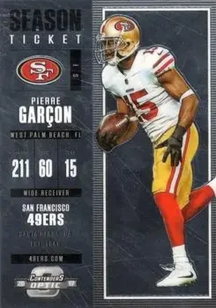 2017 Panini Contenders Optic #52 - Pierre Garcon - San Francisco 49ers