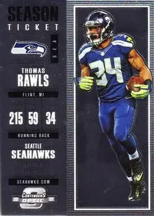2017 Panini Contenders Optic #54 - Thomas Rawls - Seattle Seahawks