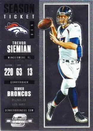 2017 Panini Contenders Optic #56 - Trevor Siemian - Denver Broncos