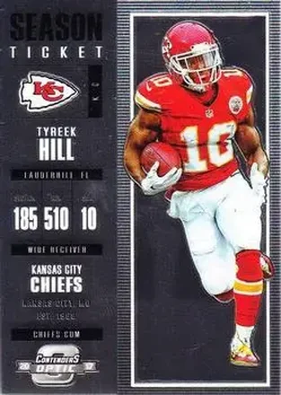 2017 Panini Contenders Optic #60 - Tyreek Hill - Kansas City Chiefs