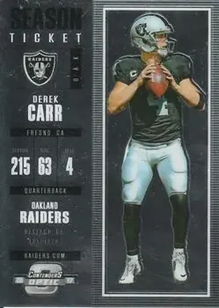 2017 Panini Contenders Optic #65 - Derek Carr - Oakland Raiders