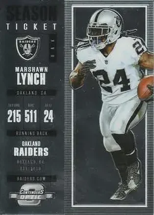 2017 Panini Contenders Optic #66 - Marshawn Lynch - Oakland Raiders