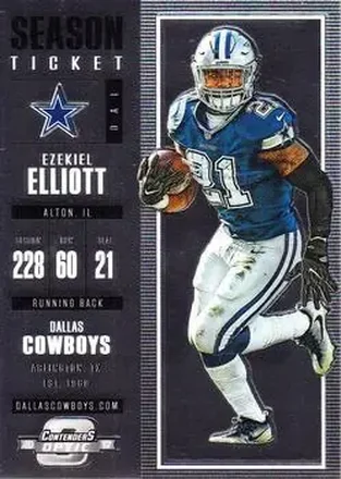 2017 Panini Contenders Optic #70 - Ezekiel Elliott - Dallas Cowboys