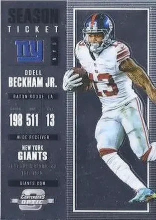 2017 Panini Contenders Optic #74 - Odell Beckham Jr. - New York Giants