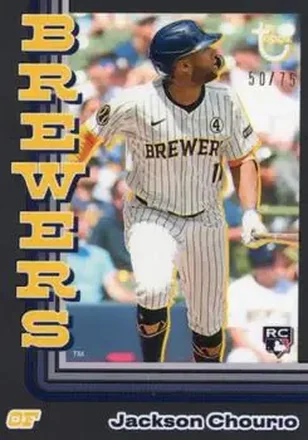 2024 Topps Brooklyn Collection - Black #18 - Jackson Chourio - Milwaukee Brewers