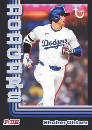 2024 Topps Brooklyn Collection - Black #24 - Shohei Ohtani - Los Angeles Dodgers