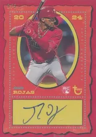 2024 Topps Brooklyn Collection - Autographs Red #AC-JROJ - Johan Rojas - Philadelphia Phillies