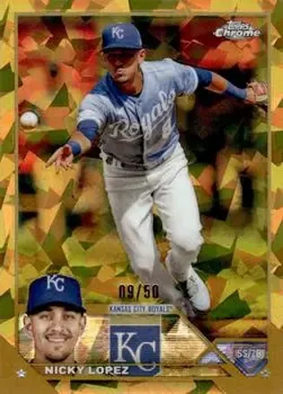 2023 Topps Chrome Update Sapphire Edition - Gold #USCS151 - Nicky Lopez - Kansas City Royals