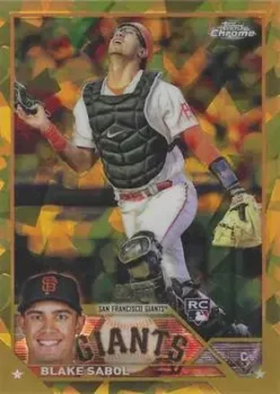 2023 Topps Chrome Update Sapphire Edition - Gold #USCS201 - Blake Sabol - San Francisco Giants