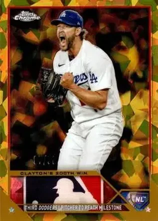 2023 Topps Chrome Update Sapphire Edition - Gold #USCS202 - Clayton Kershaw - Los Angeles Dodgers
