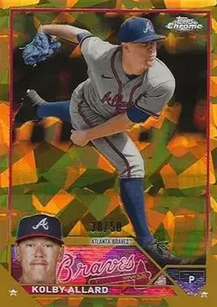 2023 Topps Chrome Update Sapphire Edition - Gold #USCS209 - Kolby Allard - Atlanta Braves