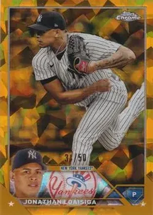 2023 Topps Chrome Update Sapphire Edition - Gold #USCS227 - Jonathan Loaisiga - New York Yankees