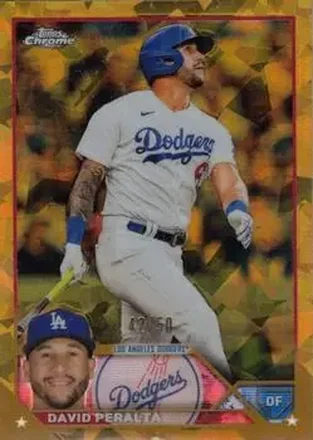 2023 Topps Chrome Update Sapphire Edition - Gold #USCS231 - David Peralta - Los Angeles Dodgers