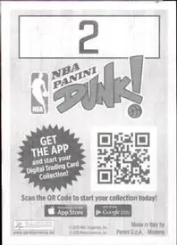 2015-16 Panini NBA Sticker Collection #2 - Card #2 - Back