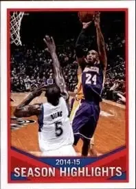 2015-16 Panini NBA Sticker Collection #4 Kobe Bryant