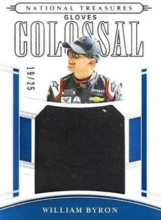2020 Panini National Treasures - Colossal Race Used Gloves #CRU-WB - William Byron - Hendrick Motorsports