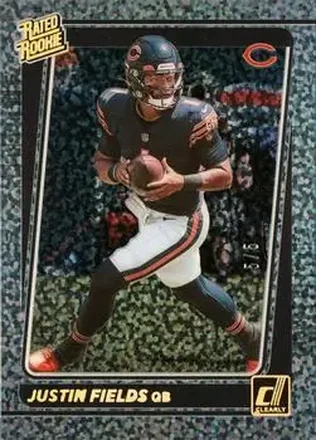 2021 Clearly Donruss - Holo Gold #53 - Justin Fields - Chicago Bears