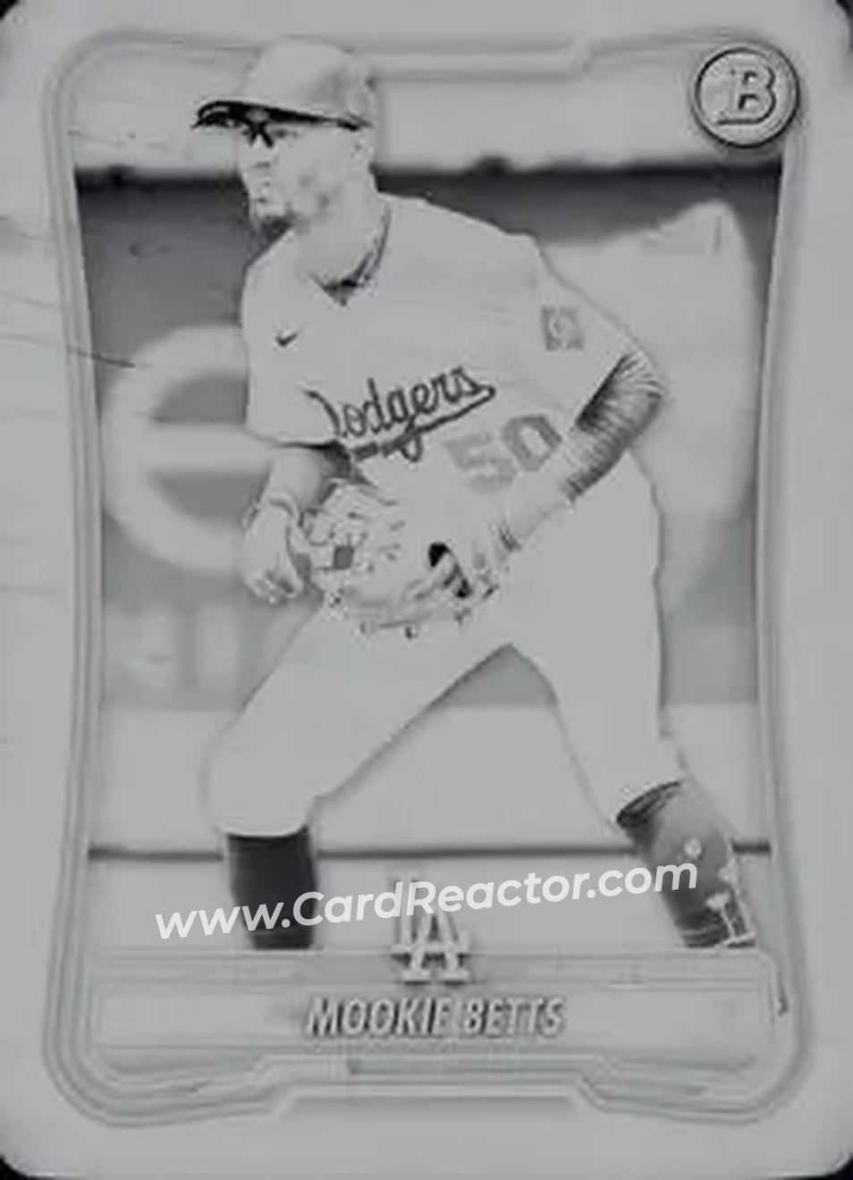 2026 Bowman - Printing Plate Black #81 - Mookie Betts - Los Angeles Dodgers - Front
