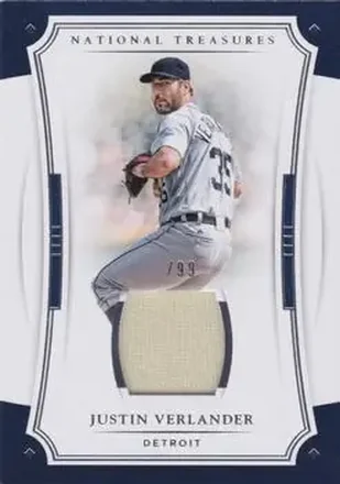 2017 Panini National Treasures #127 - Justin Verlander - Detroit Tigers
