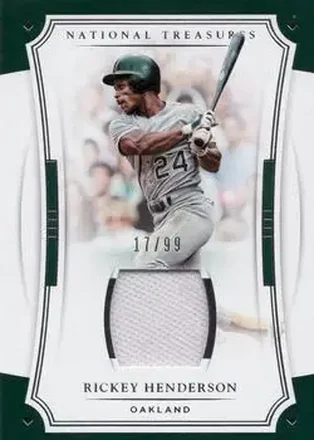 2017 Panini National Treasures #149 - Rickey Henderson - Oakland Athletics