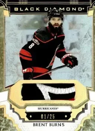 2023-24 Upper Deck Black Diamond - Pure Black Premium Relics #BDB-BB - Brent Burns - Carolina Hurricanes