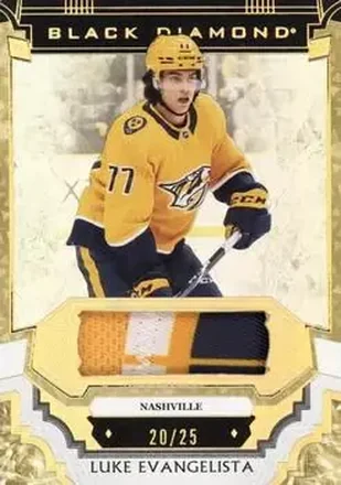 2023-24 Upper Deck Black Diamond - Pure Black Premium Relics #BDB-LE - Luke Evangelista - Nashville Predators