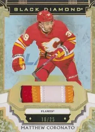 2023-24 Upper Deck Black Diamond - Pure Black Premium Relics #BDB-MC - Matt Coronato - Calgary Flames