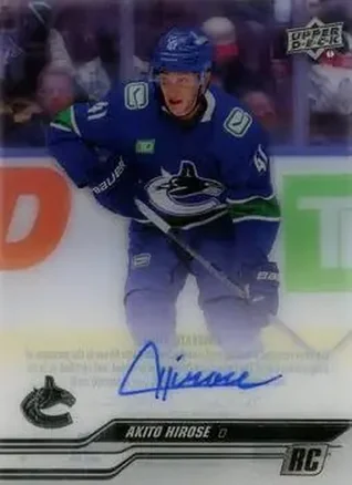 2023-24 Upper Deck Clear Cut #CC-AH - Akito Hirose - Vancouver Canucks