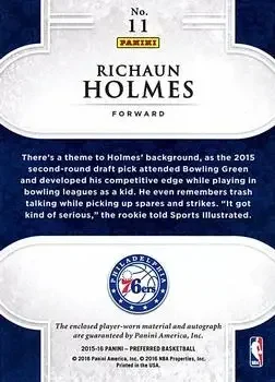 Back of Richaun Holmes