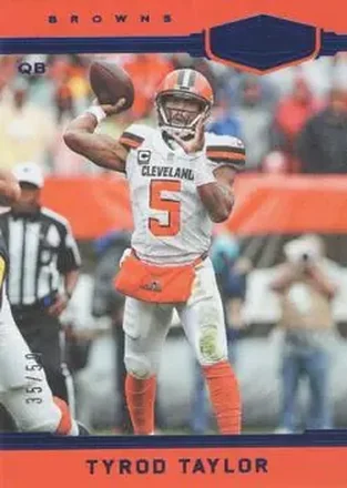 2018 Panini Plates & Patches - Blue #42 - Tyrod Taylor - Cleveland Browns