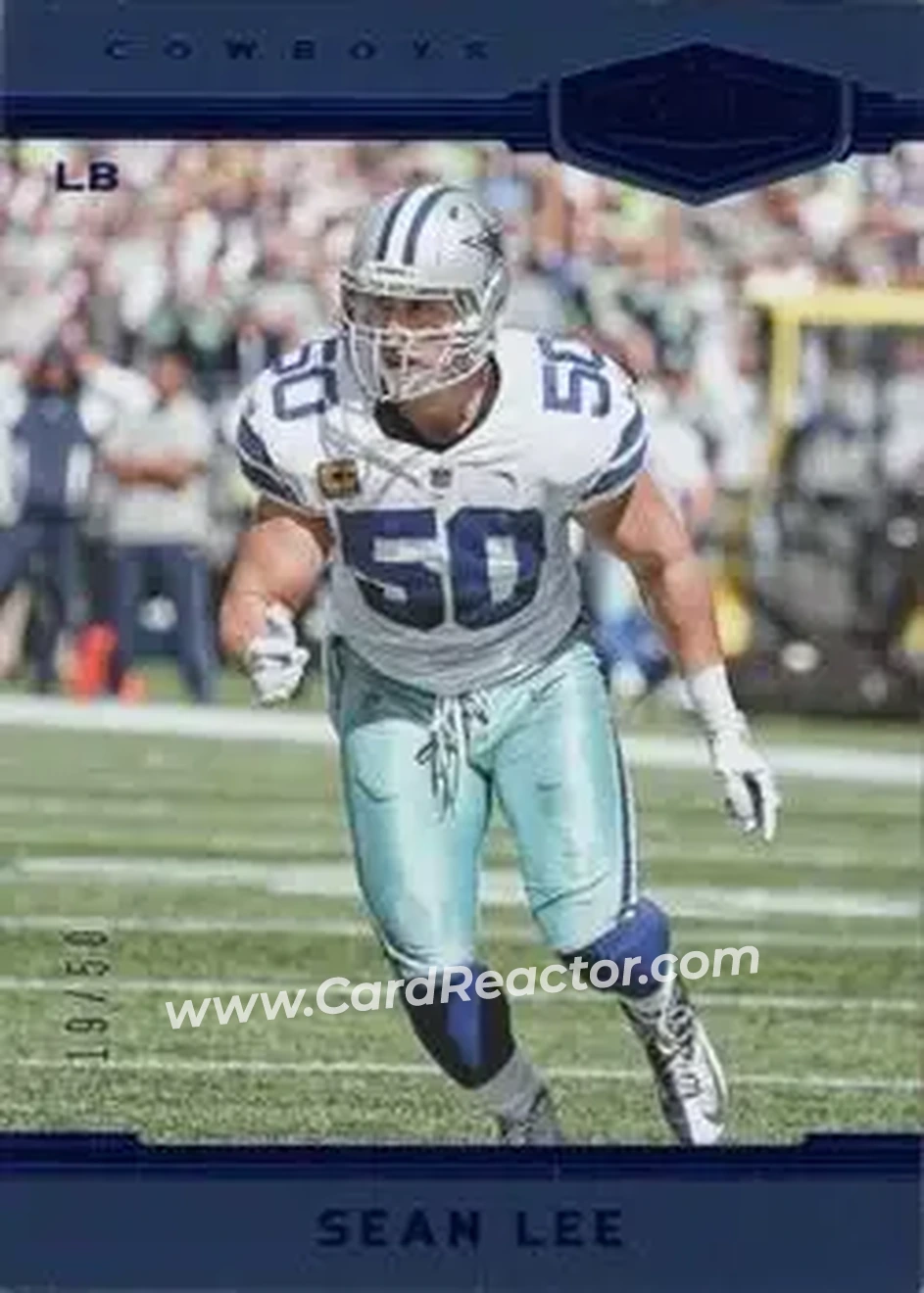 2018 Panini Plates & Patches - Blue #50 - Sean Lee - Dallas Cowboys - Front