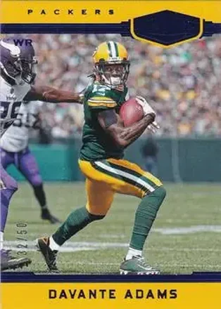 2018 Panini Plates & Patches - Blue #68 - Davante Adams - Green Bay Packers