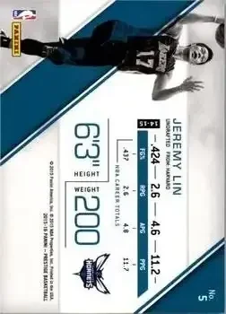 Back of Jeremy Lin
