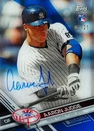 2017 Topps Clearly Authentic - Blue #CAAU-AJU - Aaron Judge - New York Yankees