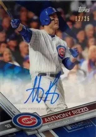 2017 Topps Clearly Authentic - Blue #CAAU-ARI - Anthony Rizzo - Chicago Cubs