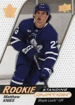 2023-24 Upper Deck Ovation - Standing Ovation Gold Spectrum #149 - Matthew Knies - Toronto Maple Leafs