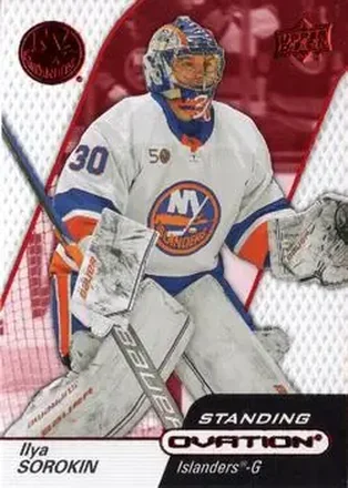 2023-24 Upper Deck Ovation - Standing Ovation Red #34 - Ilya Sorokin - New York Islanders