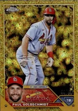 2023 Topps Gilded Collection - Mini-Diamond Gold Etch Refractors #1 - Paul Goldschmidt - St. Louis Cardinals