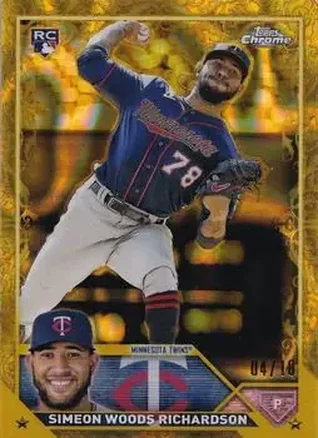 2023 Topps Gilded Collection - Lava Gold Etch Refractors #68 - Simeon Woods Richardson - Minnesota Twins