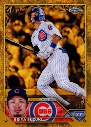 2023 Topps Gilded Collection - Lava Gold Etch Refractors #70 - Seiya Suzuki - Chicago Cubs
