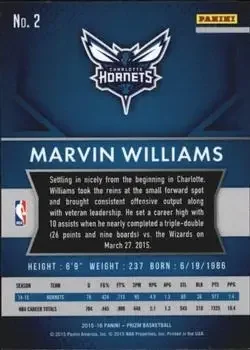 Back of Marvin Williams