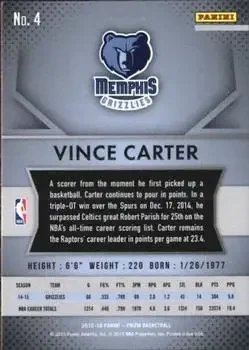 Back of Vince Carter