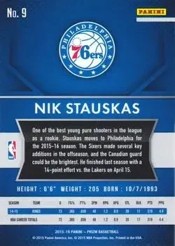 Back of Nik Stauskas