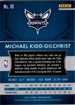 Back of Michael Kidd-Gilchrist