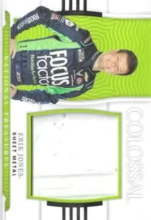 2022 Panini National Treasures - Colossal Race Used Sheet Metal #RUF-EJ - Erik Jones - Petty GMS