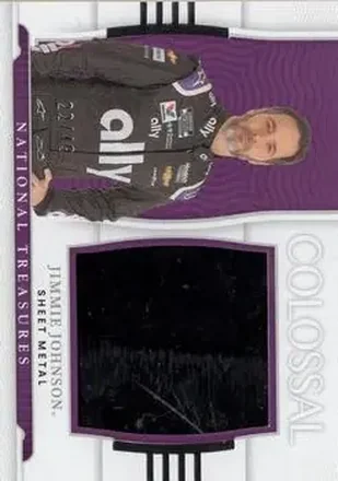 2022 Panini National Treasures - Colossal Race Used Sheet Metal #RUF-JJ - Jimmie Johnson - Hendrick Motorsports